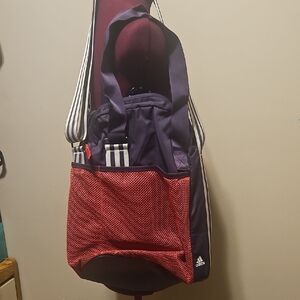 Adidas Purple and Pink Duffel Bag
